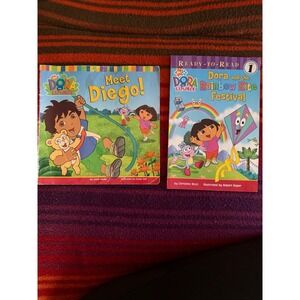 Dora the Explorer "Meet Diego" & "Rainbow Kite Festival" Ready to Read Books Set